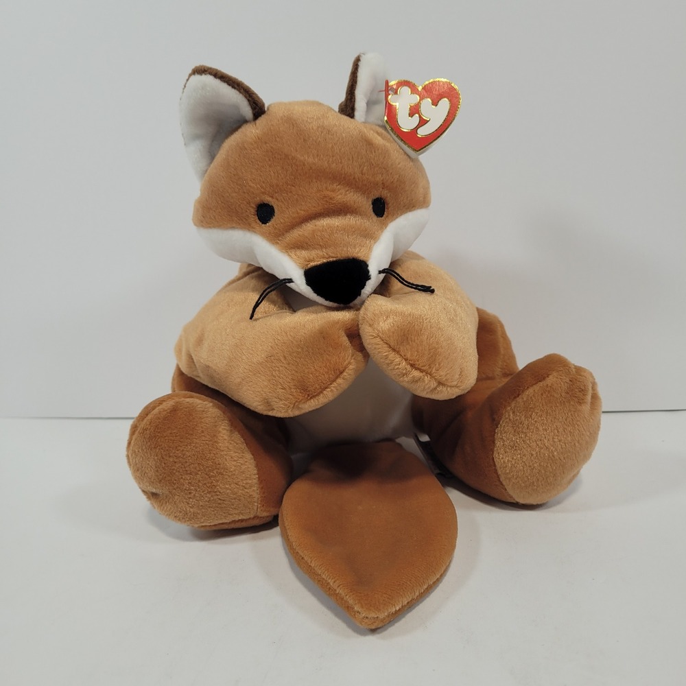 Ty Pillow Pals Foxy Fox Vintage Plush 1997 Stuffed Animal Embroidered Eyes Tag
